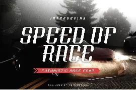 Speed of Race Typeface font