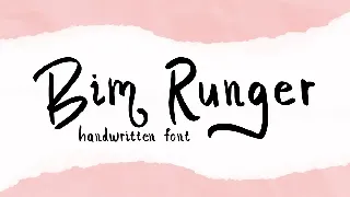 Bim Runger font