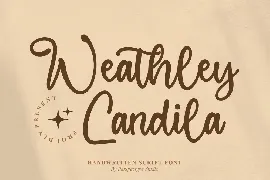 Weathley Candila Handwritten Font