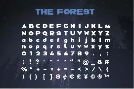 The forest font