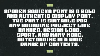 Sporen Squicko font