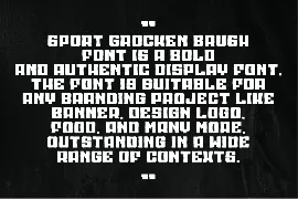 Sport Bengkor Brush font