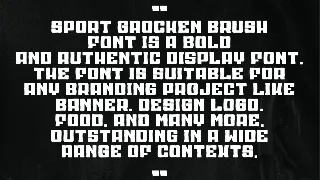 Sport Bengkor Brush font