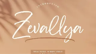 Zevallya Script Font