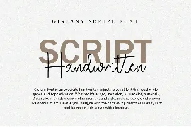 Gistany Handwritten Script Font