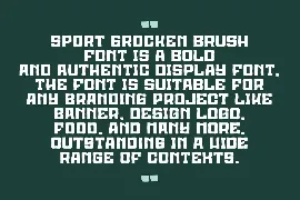 Sport Grocken Brush font