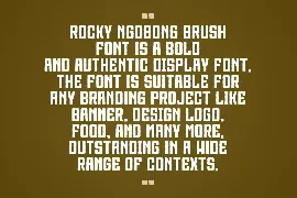 Rocky Ngobong Brush font