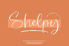 Shelpy Modern Script Font