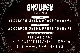 Ghoulies font