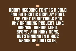 Rocky Ngobong font