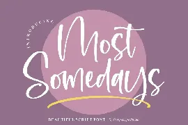 Most Somedays Script Font