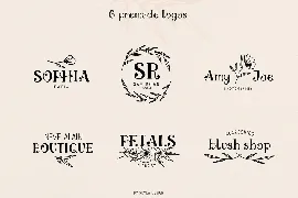 Ciera watercolor svg font, florals & logos