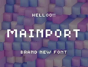 Mainport pixelate font