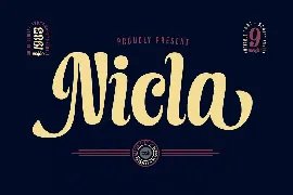 Nicla Beautiful Script font