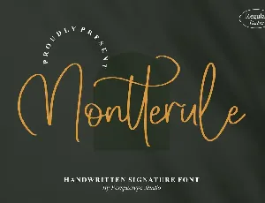 Montterule Handwritten Signature Font