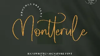 Montterule Handwritten Signature Font