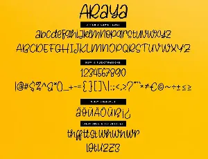 Araya | Daily Handwriting Display Font