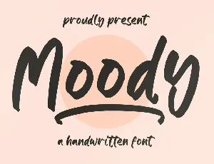 Moody Handwritten Font