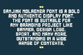 Sanjink Molrener font