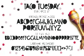 Taco Tuesday Typeface font