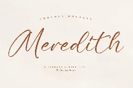 Meredith Elegant Script Font