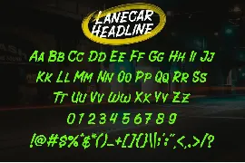 Lanecar Headline font