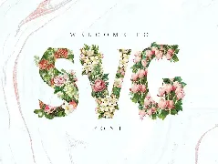 Bouqet Flower & Watercolor font