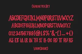 Virus Cursed Halloween Sans Vintage Display Font