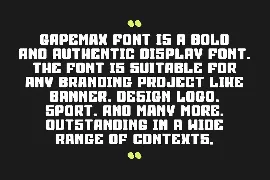 Gapemax Font