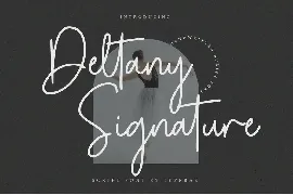 Deltany Signature - Handwritten Script Font