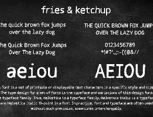 Fries and Ketchup Hand Drawn Font