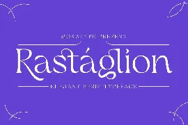 Rastaglion - Fluid Display Serif font