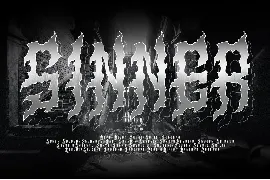 Manson Modern Blackletter Metal Horror Font