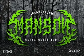 Manson Modern Blackletter Metal Horror Font