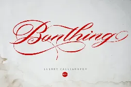 Bonthing Calligraphy Font