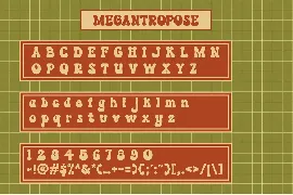 Megantropose - a Retro Groovy Font