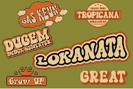 Megantropose - a Retro Groovy Font