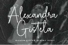 Alexandra Gistela - Handwritten Script Font