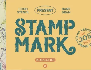 Stamp Mark - Vintage Stencil font