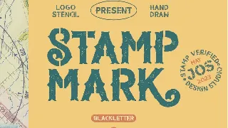 Stamp Mark - Vintage Stencil font