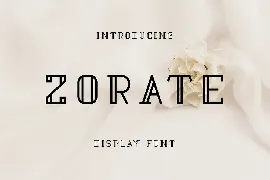 Zorate Font