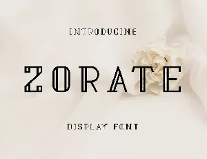 Zorate Font