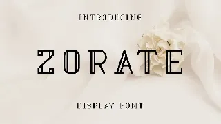 Zorate Font