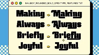 Mailboy - Rounded Bold font