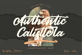 Authentic Calisttera Script Font