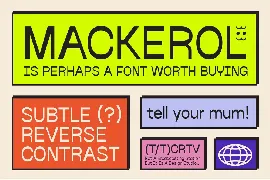 Mackerol modern Logo font