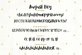 August Boy Bold brush font + Dingbat