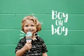 August Boy Bold brush font + Dingbat