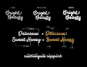 Bright beauty Font Family