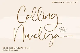 Calling Novelya Script Font